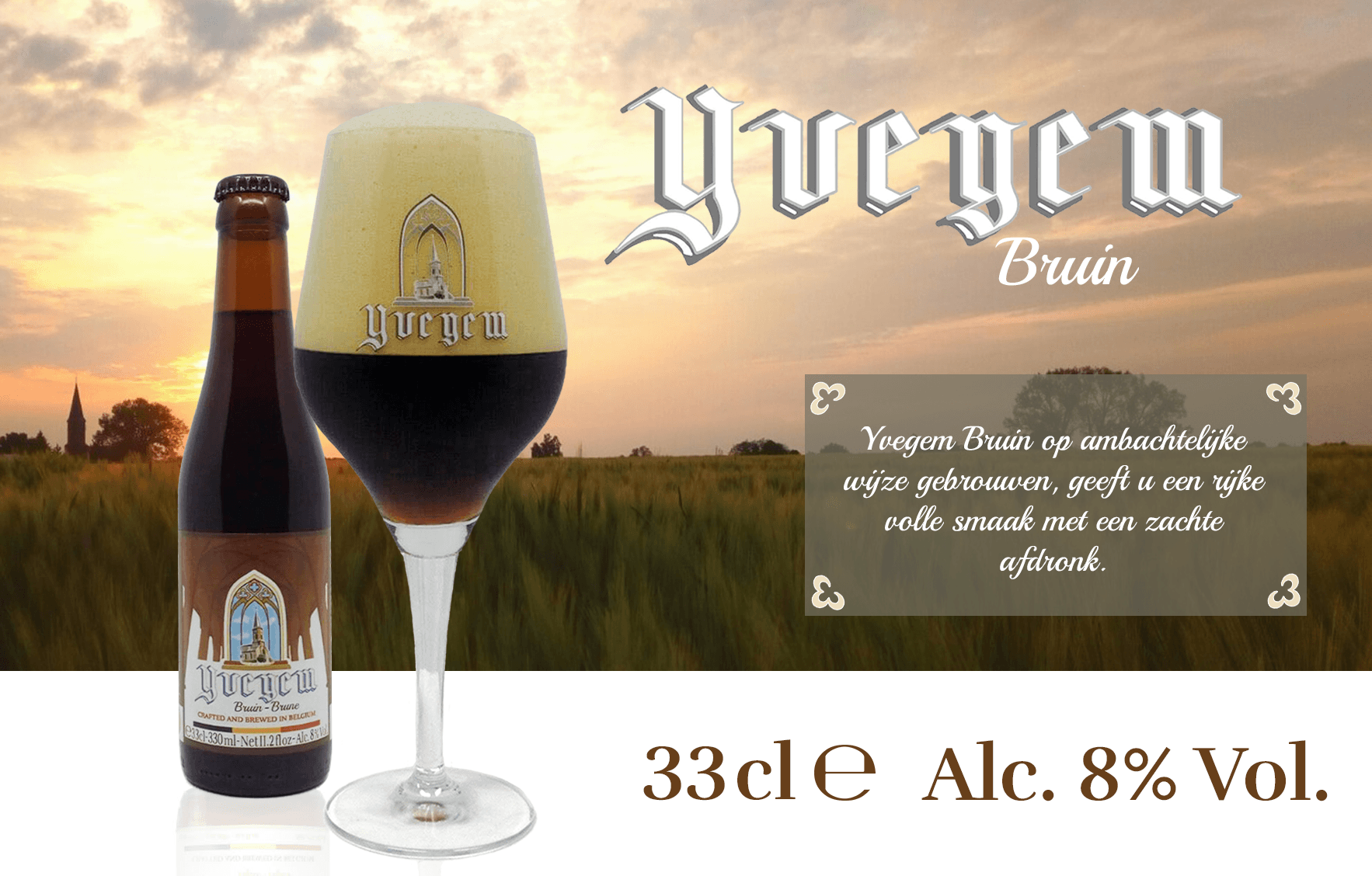Yvegem BelgaBrew Bierkaart Yvegem Bruin